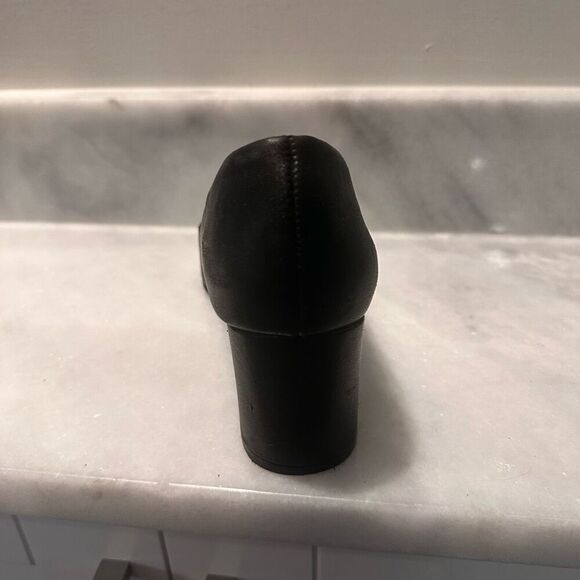 Naturalizer Leather Block Heel Square Toe Slip On Black Pumps Shoes Size 9.5 - Picture 10 of 10